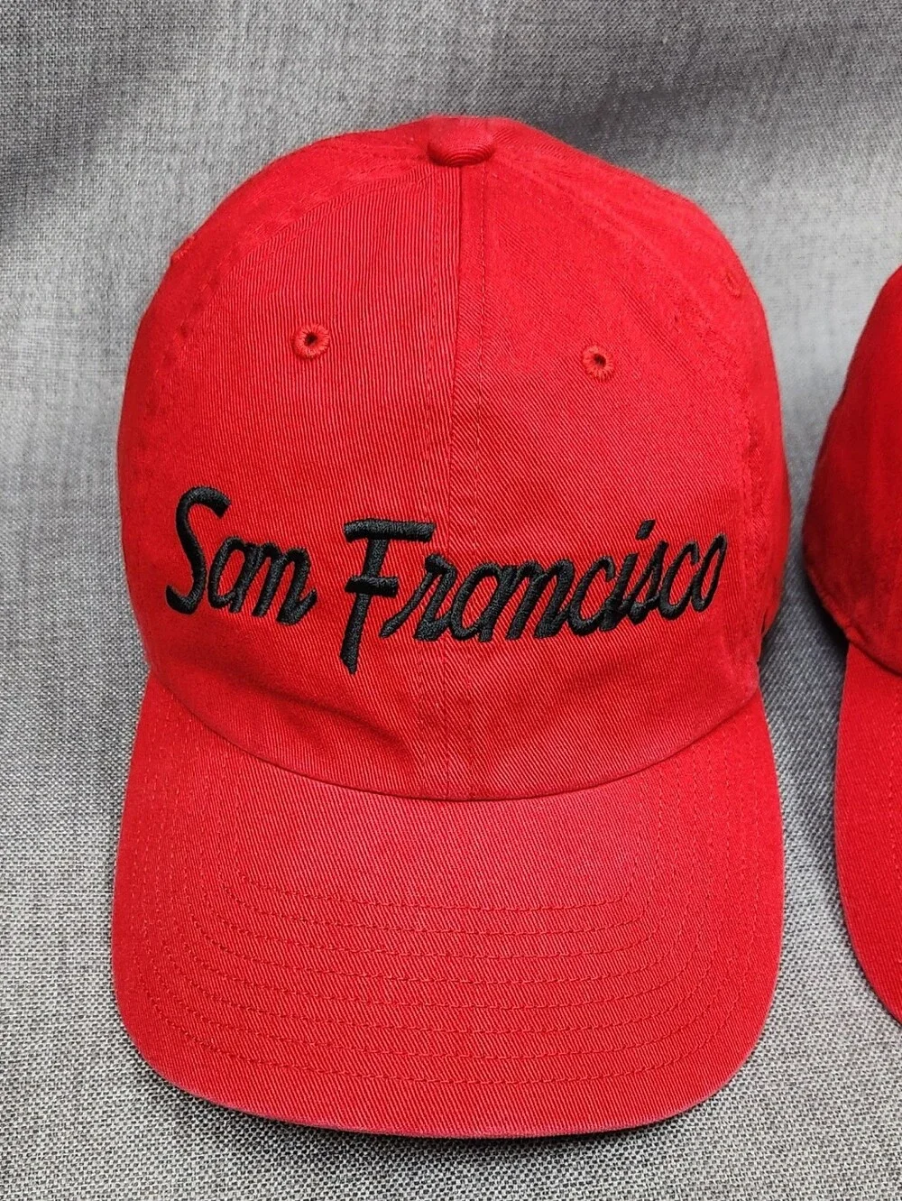 47  San Francisco 49ers Curved Bill Adjustable Hats Lot Of  2